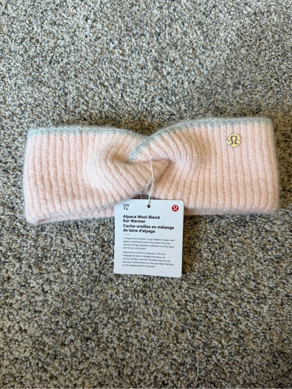 lululemon athletica Light Pink Alpaca Wool-Blend Kids Ear Warmer